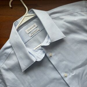 Calvin Klein Men's Blue Dress Shirt